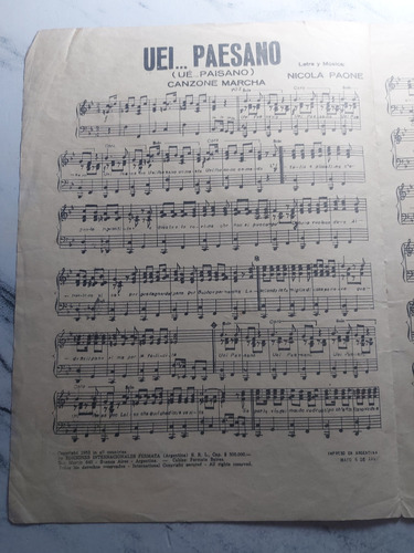 Imagen 8 de 10 de Antiguas Partituras De Música Italiana. Lote De 6. Ian 482
