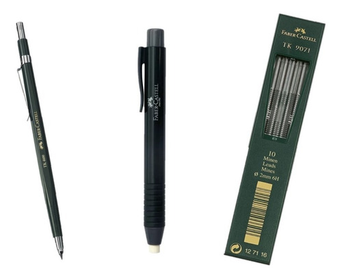 Set Faber Castell Portaminas Tk-4600 + Minas + Portaborrador