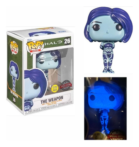 Funko Pop The Weapon Glow In The Dark Halo Special Cortana (Usado)