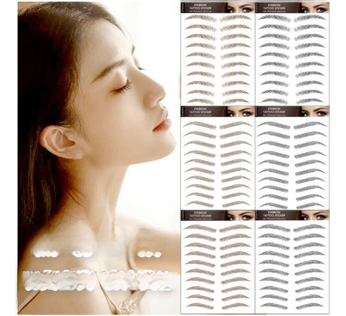 Tatuaje Temporal 3d Cejas 6d Negro05 148210mm Mayoreo