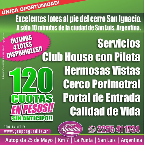 Excelente Al Pie Del Cerro San Ignacio En 120 Cuotas!!!