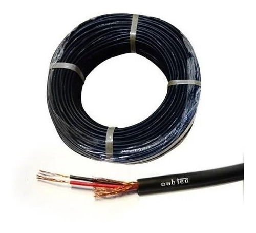 Rollo 50m Cable Stereo Audio Sonido Microfono 5,7mm Cabtec