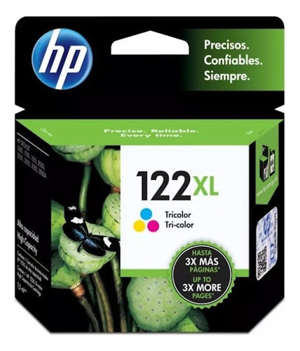 Tinta Hp 122xl Tricolor Alto Rendimiento Original