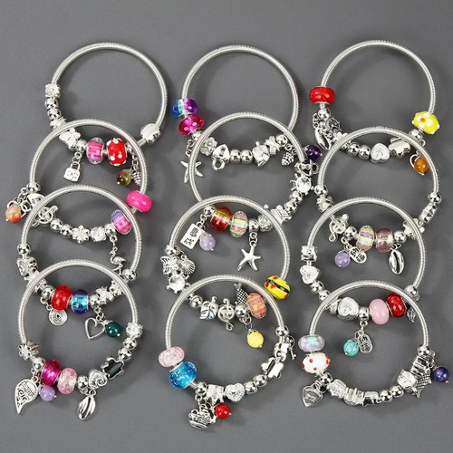 . . 12 Pulseras Tipo P A N D O R A (extensible De Acero