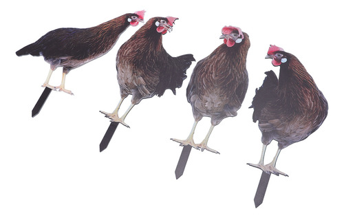 Estacas De Gallina Para Decoración De Gallinas, 4 Unidades,