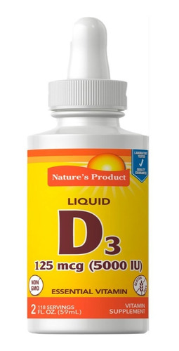  Vitamin D3  5000 | 125mcg  2oz  118 Servings Oferta Usa