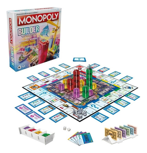 Juego De Mesa Hasbro Gaming Monopoly Builder +8 Años