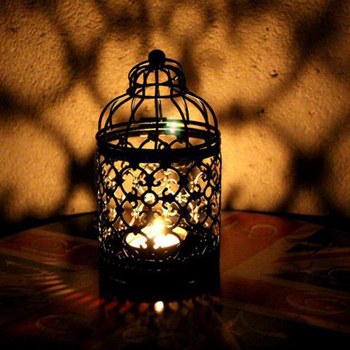 A Candelabro Colgante De Metal For Jaula De Pájaros, Farol 1