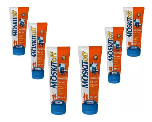 Kit 6 Unidades Do Repelente Loção Moskitoff 120ml - Farmax