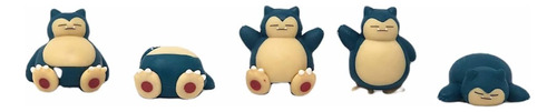 Figuras De Acción De Snorlax Y Toppers De Pastel - 5 Pcs Sno