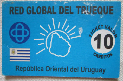 Billete Trueque Uruguay 10 Creditos Nodo Cordon Sello