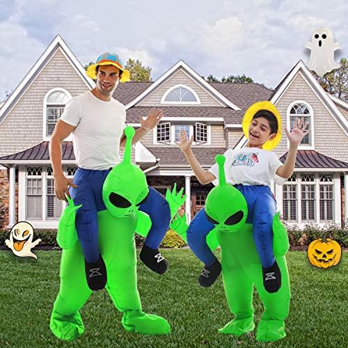 Disfraz De Dinosaurio Alienígena Inflable De Pareja Doble, D