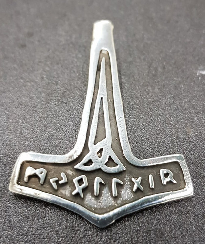 Mjolnir Martillo Thor Vikingo En Plata 4,5 Cm 6,3 Gr Art 627