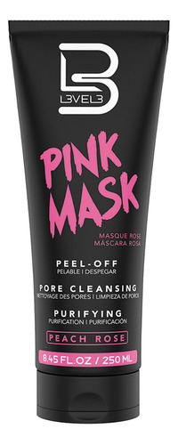 Level 3 Pink Mask Peel Off Mascara Facial Rosa 250ml