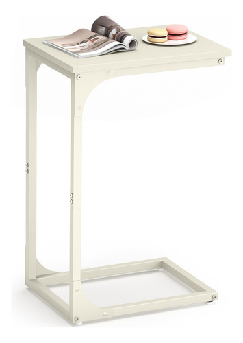 Vasagle Mesa Auxiliar Salón, Dormitorio, Blanco Crema