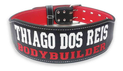 Imagem 8 de 10 de Cinturão De Couro Agacham Musculação Max Force Personalizado