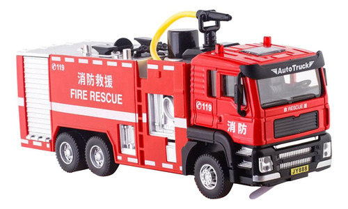 Camión De Bomberos A Escala 1/32, Modelo De Pulverización Y