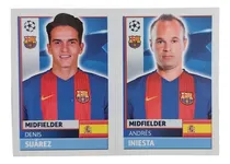 Comprar Figurita Andres Iniesta Y Denis Suarez Champions 2016-2017