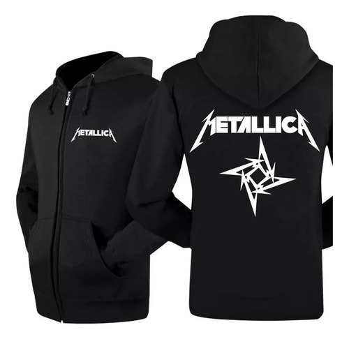 Buzo Canguro Metallica Logo Rock & Roll Infantil