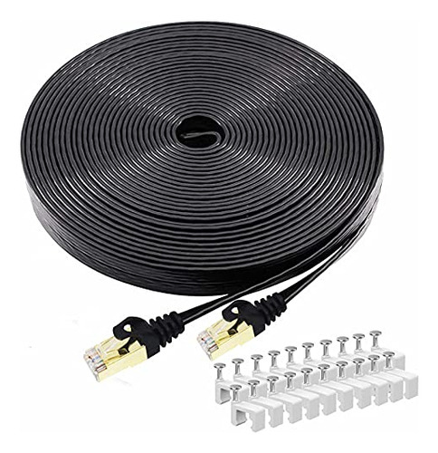 Cat 8 Ethernet Cable 25 Ft, Busohe High Speed Flat Internet