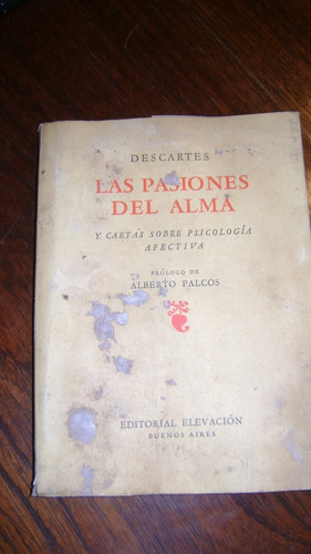 Libro Las Pasiones Del Alma Rene Descartes Serie 34.7