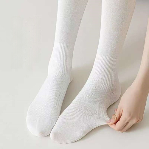8 Pares De Calcetines Deportivos Unisex Blancos Para Tenis