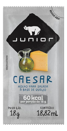Molho Salada Sachê Junior Caesar 18g Pacote C/30 Unidades