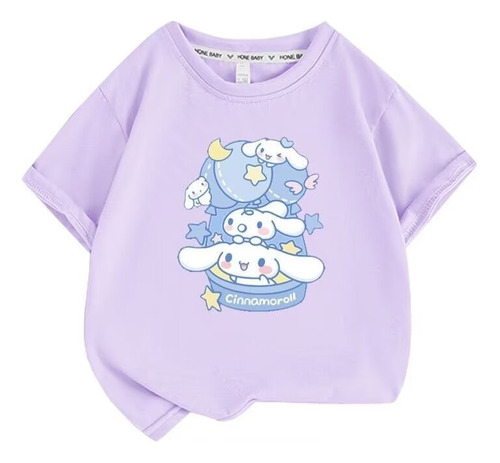 Polera De Manga Corta Con Estampado Digital Cinnamoroll Ba