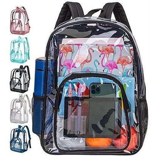 Morral Casual - Clear Backpack, Heavy Duty Transparent Bookb