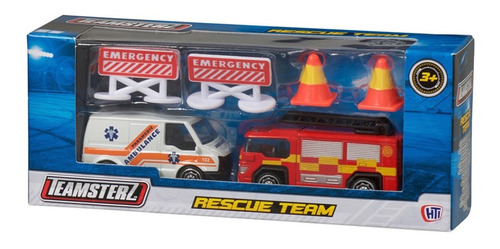 Teamsterz Rescue Team Ambulancia + Camión De Bomberos Febo