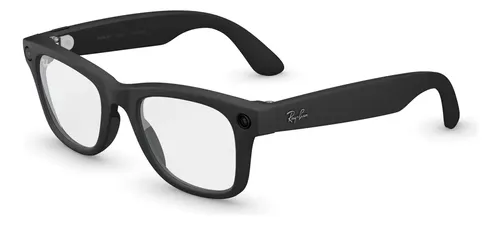 Ray-Ban | Meta Wayfarer (Gen 2) con Meta AI, captura de fotos y videos, batería de mayor duración - Negro mate, micas transparentes