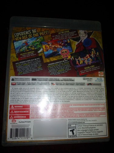 Playstation 3 Ps3 One Piece Unlimited World Edición Día Uno (Usado)