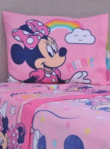 Juego De Sabanas Infantil De Minnie De 1.5 Plaza