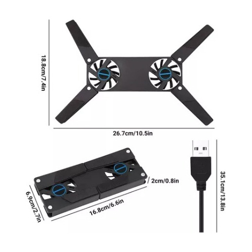 Suporte Base Notebook Com Cooler Usb De Ventilação