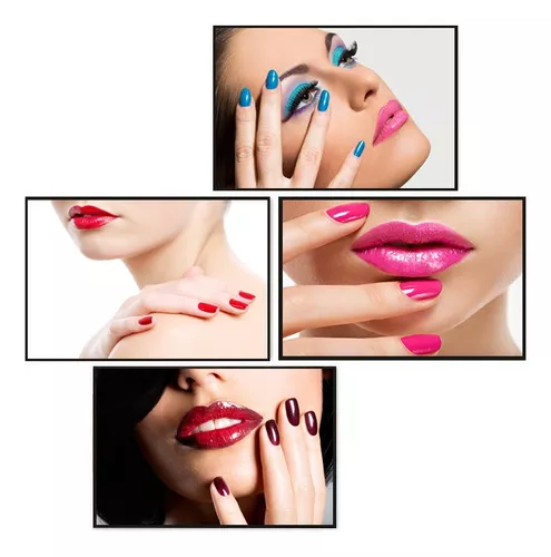 Quadro Decorativo Salão Beleza Esmalte Manicure Fashion