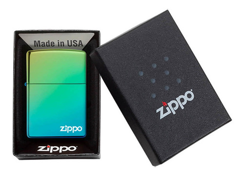 Encendedor Zippo Color Verde Azulado