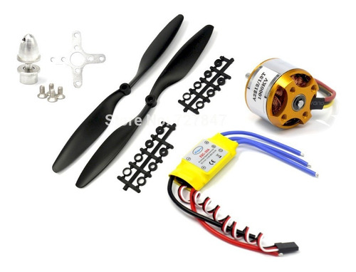 Motor Brushless 1000kv/930k Esc 30a 2 Helices Drone Arduino