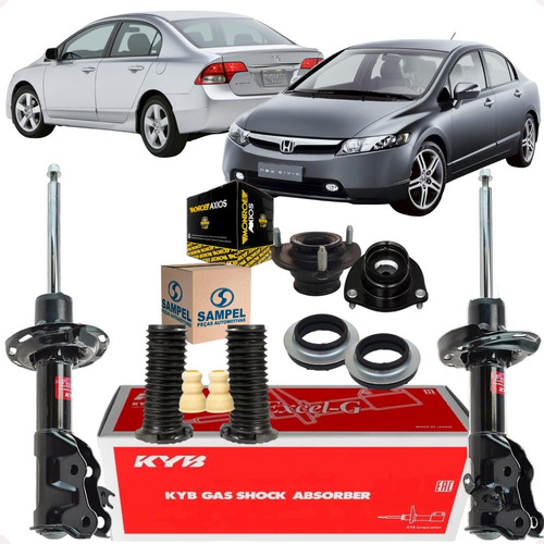 2 Amortecedor Dianteiro Kayaba Honda Civic 2007 A 2011 Kit 