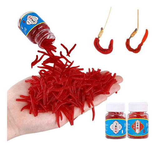Señuelo De Pesca Para Lombrices Rojas, Trucha Artificial Par