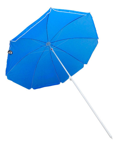 Sombrilla Parasol De Playa Ecology Weekend 1.80m Color Azul Claro Diseño De La Tela Liso