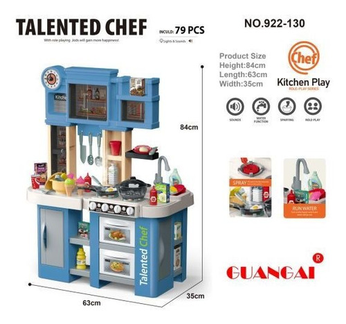 Imagen 2 de 6 de Cocina De Juguetes Con Accesorios