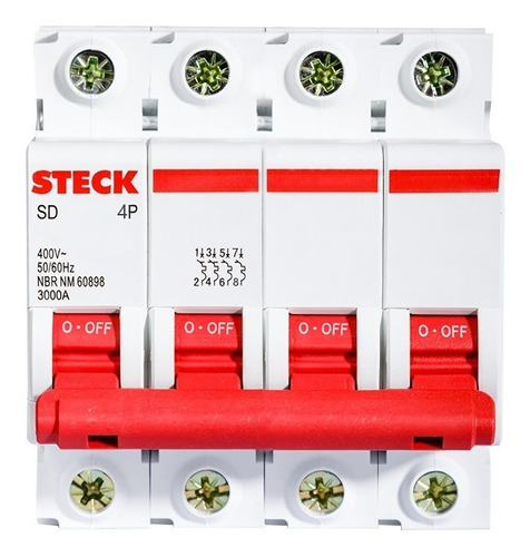 Imagen 1 de 4 de Llave Termica Steck Sd64 32a 4p Curva C 3ka