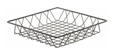 Cesta De Metal Cuadrada De Metal Espresso - 30 Cm De L Wfx