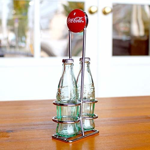 Set Salero Y Pimentero Coca-cola Con Soporte Metálico,