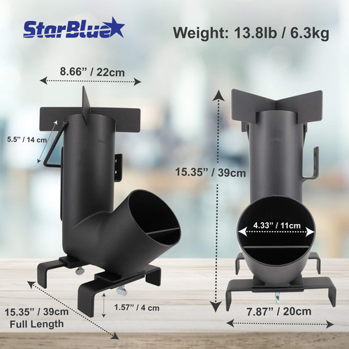 Estufa De Leña Portátil Camping Rocket Stove Starblue