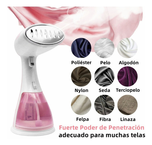 Plancha De Vapor Vertical Portátil, Vaporizador Ropa 1500w Color Rosa