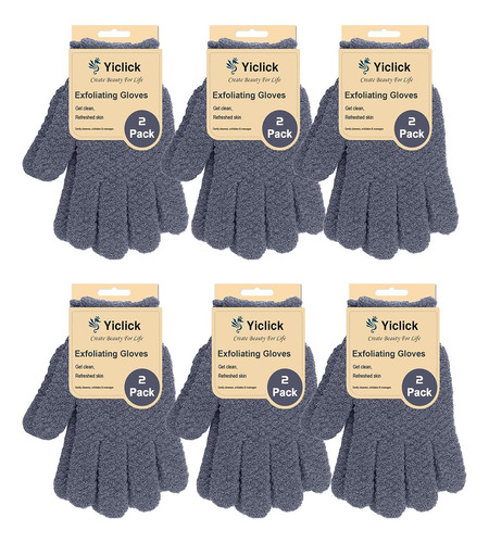 Yiclick Guantes Exfoliantes Pesados (2 Pares De 4 Unidades),