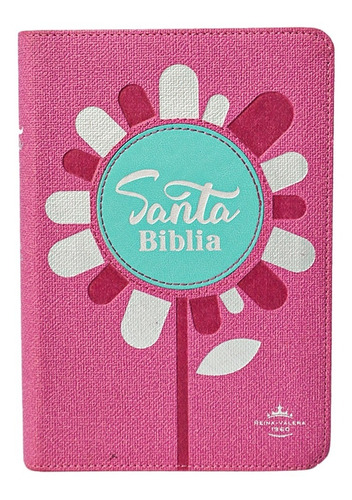 Biblia Reina Valera 1960, Compacta Imitación Piel Rosa Flor