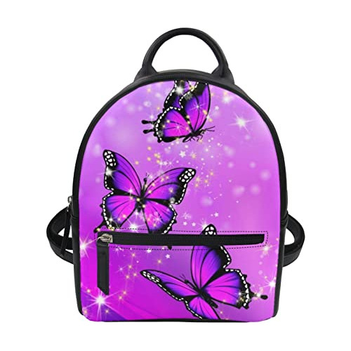 Freewander Kids Mochila Mini Con Bling Purple Butterfly Pu P