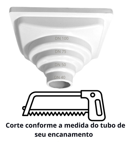 Ralo Inox 304 Palito 15x15 Multi Saída Branco Com Telas
